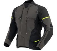 Rebelhorn Range Giacca tessile da motocicletta impermeabile, nero/antracite/giallo, Taglia 2XL