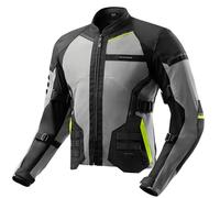 Rebelhorn Giacca da moto Scandal 3 nero-grigio-giallo fluo – Protezioni Livello 2 – XS