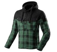 REBELHORN Shifter Giacca da Moto Camicia da Moto Uomo | Tessile | Protezioni per Gomiti e Spalle Livello 2 | Tasca per Paraschiena | Cappuccio staccabile | Ventilazione