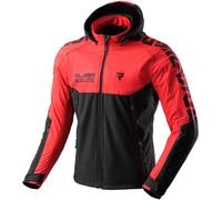 Rebelhorn Slash Softshell Giacca tessile da motocicletta impermeabile, nero/rosso, Taglia 5XL