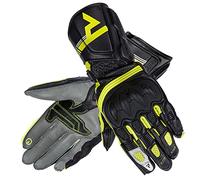 REBELHORN ST Long Lady Guanti da moto in pelle per donne Pannelli Superfabrics SAS-TEC Pannelli in schiuma di vetro Ventilazione Elementi flessibili Touchscreen Pannelli amichevoli