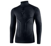 REBELHORN Therm II Maglia Funzionale da Moto da Uomo Manica Lunga Abbigliamento Termoattivo Ultraleggera e Morbida per Le giornate Fredde