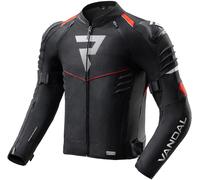 Rebelhorn Vandal 2 Giacca tessile da motocicletta impermeabile, nero/rosso, Taglia 4XL