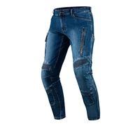 REBELHORN Vandal Jeans da Moto Uomo | Fodera in Fibra Aramidica | Protezioni per Ginocchia e Fianchi SAS-Tec | Tasca per Protezione del Coccige | 2 Canali di Ventilazione | Tapered Fit