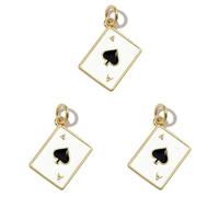 Rebellious 3 Pezzi 18K Oro Plated Heart Charm Collana Pendente Accessori Alla Moda Per Le Donne Coppers Gioielli Fare Componenti Gioielli Delle Donne Bigiotteria, Taglia unica, come descritto