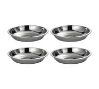 Rebellious 4 pezzi in acciaio inox per servire piatti rotondi salsa immersione frutta dessert piatto cena rotondo salsa diping bowl
