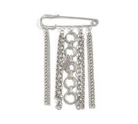 Rebellious Ago di regolazione della lunghezza dei pantaloni, nappe metalliche, spilla con frange decorative, spilla da balia per jeans, pantaloni, vestiti, abbellimenti, accessori per abbigliamento