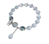 Rebellious Bracciale alla moda leggero e lussuoso opale blu mare elegante accessorio per gioielli per ragazze e donne con fascia elastica per l'uso quotidiano