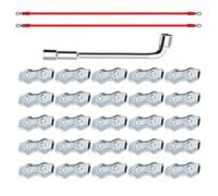 Rebellious Connettori per fune in polietilene multiuso con accessori per conduttori in rame per morsetti elettrici per fune per animali regolati