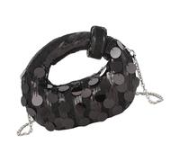 Rebellious Elegante Borsa Da Sera Con Paillettes Glitter Un sacco di Spazio Alla Spalla E Borsa A Tracolla Per Indispensabile Borse Da Sera Pratica Borsa Banchetto, Nero