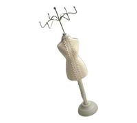 Rebellious Espositore portatile per gioielli in legno con delicato pizzo - ideale per negozi al dettaglio e vetrine per la casa. Robusto supporto per espositori in legno