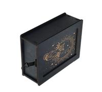 Rebellious Push Pull Tarocchi Scatola per carte di credito, in legno, contenitore portatile, facile da trasportare, custodia in legno