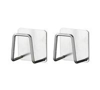 Rebellious Set di 2 Spugna In Acciaio Inox Scolapiatti Per Lavabo Salva Stanza Gancio Con Adesivo Posteriore Organizzazione Strumento Cucina Lavandino Organizzatore