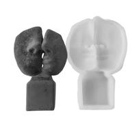 Rebellious Stampo in silicone a forma di candela, sculture realistiche, forme, ritratti facciali, forme, materiale siliconico, amante, bacio, sapone