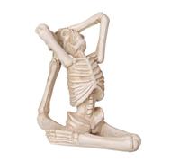 Rebellious Statua scheletrica divertente meditante - Teschio ornamento in resina per Halloween accenti domestici e decorazioni per feste. Statua scheletrica meditante