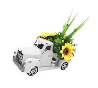 Rebellious Vintage Farmhouse Truck Con Fiori Artificiali E Luci LED Vassoi A Gradi Per La Decorazione Della Casa Fattoria Pickup Con