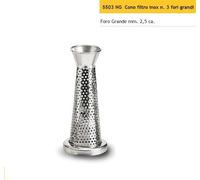 Reber cono filtro inox n. 3 fori grandi 2.5mm passapomodoro spremipomodoro E400