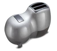 Reber - Grattugia elettrica Fido, 140 watt, guscio in plastica, rullo in acciaio, silver/nero