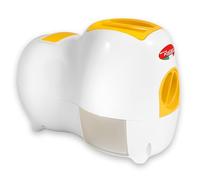 Reber Grattugia Elettrica per Formaggio, Pane, Cioccolato e Frutta 140W | Uso Continuo senza Soste - Facile da Pulire - Cassetto Contenitore Capiente - Fido Bianco/Giallo