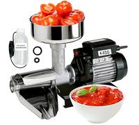 Reber Spremipomodoro Elettrico N.3 450W per Salsa di Pomodoro, Conserve, Marmellate e Succhi di frutta - Produzione fino a 140 Kg/h - Accessori in Acciaio Inox - Motore a Induzione per Uso Continuo