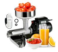 Reber Spremipomodoro Elettrico N.5 500W per Salsa di Pomodoro, Conserve, Marmellate e Succhi di Frutta - Produzione fino a 340 Kg/h - Accessori in Acciaio Inox - Motore a Induzione per Uso Continuo