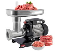 Reber Tritacarne Elettrico N.8 450W - Macchina per Macinare Carne e Preparare Sa