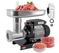 Reber Tritacarne Elettrico N.8 450W per Macinare Carne e Preparare Salsicce
