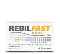 Rebilfast | Creatina Monoidrato, Aminoacidi Ramificati, Zinco, Magnesio, Vitamina B6, Vitamina C | Integratore Funzione Muscolare, 20 buste, Senza Glutine e Zuccheri | Stardea