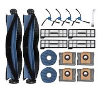 Rebirthcare 17 confezioni da 10 Pro omni kit di accessori di ricambio compatibili con aspirapolvere robot Eufy X10 Pro Omni, 4 sacchetti per aspirapolvere, 2 panni per mocio, 2 spazzole principali, 4