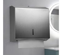 REBMANN Distributore di asciugamani di carta professionale autoadesivo, 3 m, dispenser di asciugamani da 250 - 400 fogli in acciaio inox