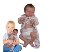 Reborn Doll, Real Life Toddler Doll, Soft Full Body Toy, 19 Inch Sleeping Simulation Baby Figure for Boys and Girls, Cute Realistic Companion for Play, Display, 18.9 Inches
