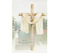 Reborn in His Love: A Lenten Reflection Journal | Watercolor Pastoral Cross & Hebrews 12:2 Inspired Notebook for Easter