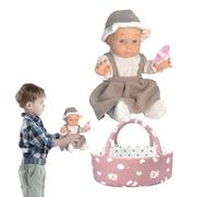 Reborn per, Reborn con pa Bastinging Simulazione e Dettagli fini, Struttura del Cestino a Mano ed Espressione , Poll Poll Portatile e Facile Da Usare, Set Toy, Delicato Touch Faux Re
