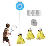 Rebound Badminton Trainer, Single Training Tool, Sports Practice Station for Beginners High Elasticity Support Heavy Duty Sports Gear Daily Exercise Support Modern Training Accessory Sticky Hook Unit