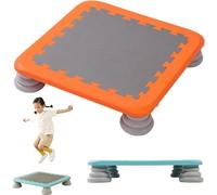 Rebounder Bouncing Board, 25 Inch Indoor Trampoline, Sensory Balance and Bounce Toy for Indoor and Outdoor Kids Toys, Non-Slip Base, Max Loaded 154 Lbs(Orange)