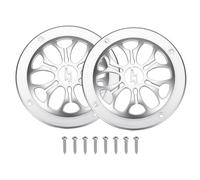 Rebower 2 griglie per altoparlanti auto da 7,6 cm, con viti, argento | Z Pattern Rotondo Plastica Audio Speaker Subwoofer Guard Protector Case per Home Audio Car Sound System Sostituzione