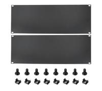 Rebower 2 Set Pannelli Vuoti 4U, Kit Pannello Di Riempimento Montaggio Rack In Metallo Con Viti E Dadi Per Cabinet Server Rack Rete 19 Pollici Accessori Cavi, Nero