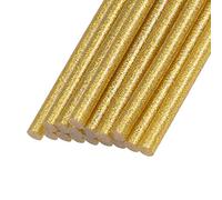 Rebower Colla a Caldo Stick Mini Adesivo Colla a Caldo Colla Pistola Sticks, [per Arte, Artigianato, Fai-da-Te, Card Creazione] - 0,27" x 4"/Glitter Golden/16pz