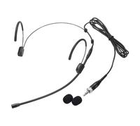 Rebower Cuffie con microfono doppio Over-Ear Set da appendere, nero | Microfono omnidirezionale con gancio per orecchie con tappo a vite da 3,5 mm, cavo da 1,2 m per live streaming all'aperto