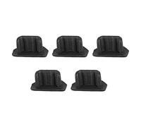 Rebower Micro USB Tappo Anti Polvere Porta Polvere Silicone Coperchi Tappi, [per Telefono Cellulare, Fotocamera Digitale] - Nero/5pz