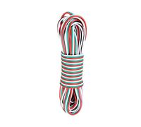 Rebower RGB Filo Cavo 3 Pin Filo Cavo Rame Stagnato Trefoli [per Striscia LED 5050 3528 Cord] - 22AWG / 16Ft / Rosso Verde Bianco