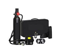 Rebreather Portatile Da 1 Litro, Respiratore For Bombole Di Ossigeno For Immersioni Grande Capacità Supporta 5-10 Minuti Respirazione Subacquea, Attrezzatura,Esplorazione Subacquea(Noir)