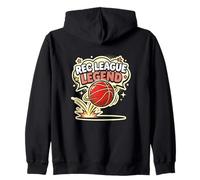 Rec League Legend - Pallone da Basket atleta Felpa con Cappuccio