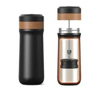 RECAFIMIL Caffettiera francese portatile da viaggio Caffettiera francese da viaggio Tazza da caffè in acciaio inossidabile 12 oz Ideale per il campeggio e i viaggi