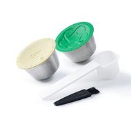 RECAFIMIL Capsule di caffè e latte riutilizzabili Dolce Gusto Capsule di latte ricaricabili in acciaio inox per macchina da caffè Dolce Gusto, 1 cialda e 1 capsula di latte in schiuma