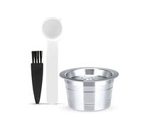 RECAFIMIL Capsule di caffè riutilizzabili in acciaio inox, riutilizzabili, compatibili per caffettiera Caffitaly Tchibo Cafissimo, 1 capsula+1 pennello+1 paletta