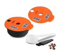 RECAFIMIL Tassimo capsule riutilizzabili, riutilizzabili, capsule di caffè riutilizzabili, in plastica PP, 180 ml, con coperchio di ricambio da 60 ml, per macchine da caffè Bosch Tassimo