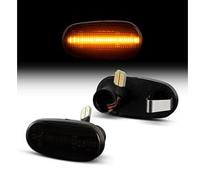 Recambo Frecce laterali a LED con omologazione E, Plug & Play, Canbus, senza errori, indicatori di direzione SMD compatibili con Alfa Romeo Mito | Tipo 955 | anno di costruzione 2008-2018 | SMOKE