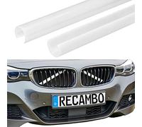 RECAMBO Inserto per griglia anteriore, strisce decorative, barre per barbecue V, compatibile con BMW Serie 1, serie 5, E60, E61, F44, F52, colore bianco