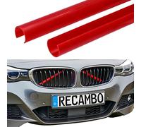 RECAMBO Inserto per griglia anteriore, strisce decorative, barre per barbecue V, compatibile con BMW serie 5 X3 G01 X4 G02 X5 G05 X6 G06 X7 G07 | Rosso